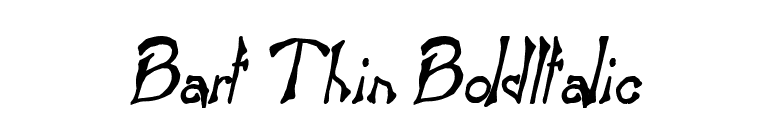 Bart Thin BoldItalic font preview