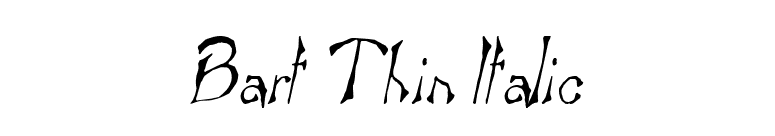 Bart Thin Italic font preview