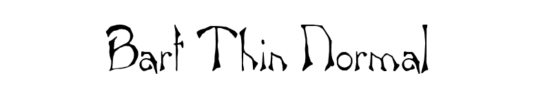 Bart Thin Normal font preview