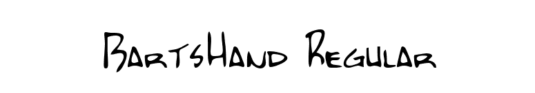 BartsHand Regular font preview