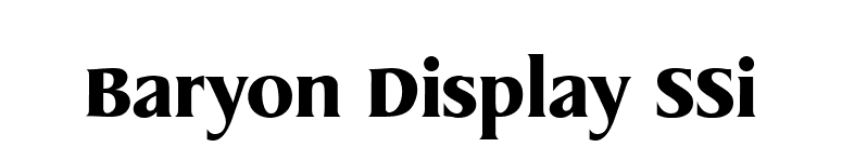 Baryon Display SSi font preview
