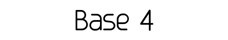 Base 4 font preview