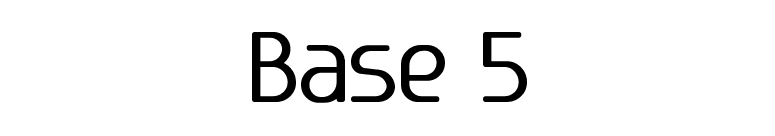 Base 5 font preview