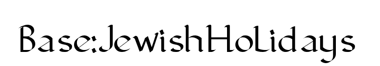 Base:JewishHolidays font preview