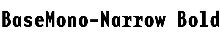BaseMono-Narrow Bold font preview