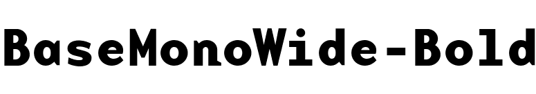 BaseMonoWide-Bold font preview