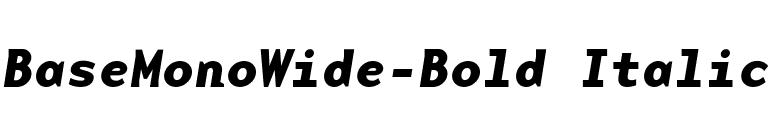 BaseMonoWide-Bold Italic font preview