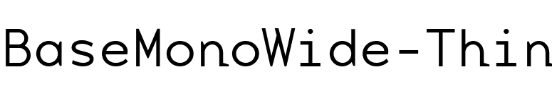 BaseMonoWide-Thin font preview