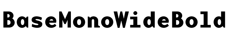 BaseMonoWideBold font preview