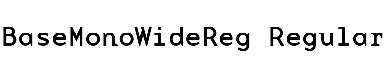 BaseMonoWideReg Regular font preview