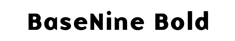 BaseNine Bold font preview