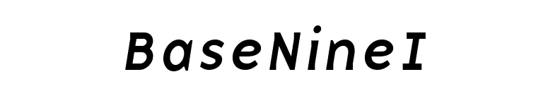 BaseNineI font preview