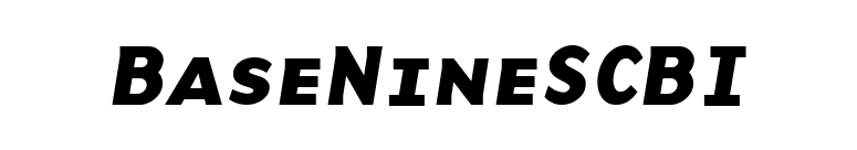 BaseNineSCBI font preview