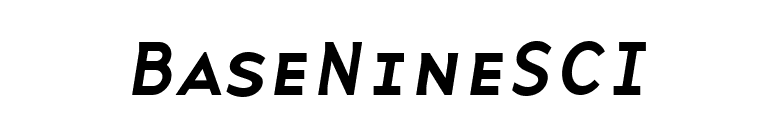 BaseNineSCI font preview