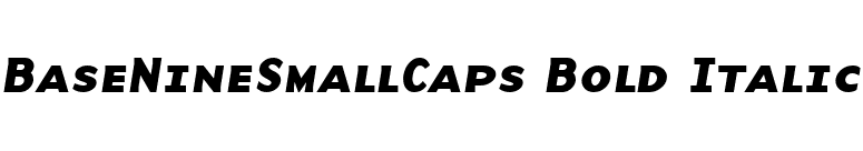 BaseNineSmallCaps Bold Italic font preview