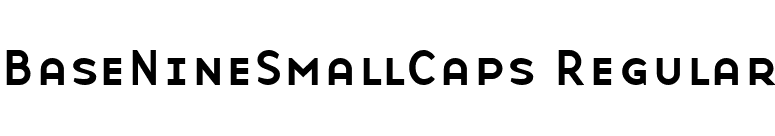 BaseNineSmallCaps Regular font preview