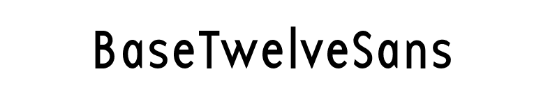 BaseTwelveSans font preview