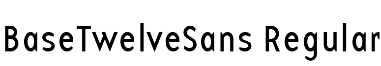 BaseTwelveSans Regular font preview