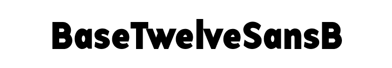 BaseTwelveSansB font preview