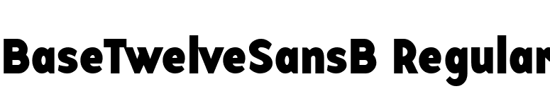 BaseTwelveSansB Regular font preview