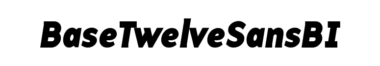 BaseTwelveSansBI font preview