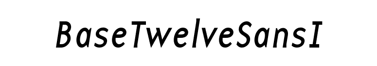 BaseTwelveSansI font preview