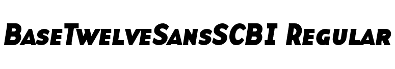 BaseTwelveSansSCBI Regular font preview