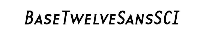BaseTwelveSansSCI font preview