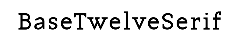 BaseTwelveSerif font preview