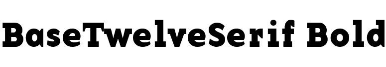BaseTwelveSerif Bold font preview