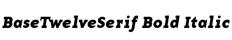 BaseTwelveSerif Bold Italic font preview