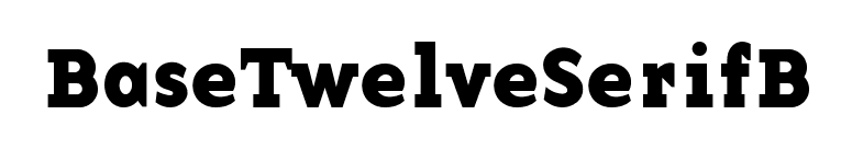BaseTwelveSerifB font preview