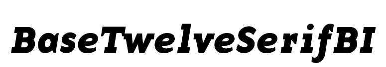 BaseTwelveSerifBI font preview