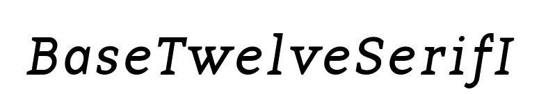 BaseTwelveSerifI font preview