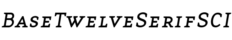 BaseTwelveSerifSCI font preview