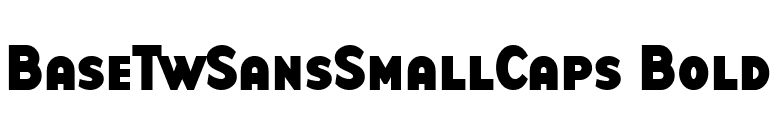 BaseTwSansSmallCaps Bold font preview