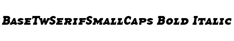 BaseTwSerifSmallCaps Bold Italic font preview