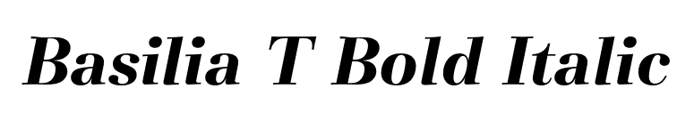 Basilia T Bold Italic font preview