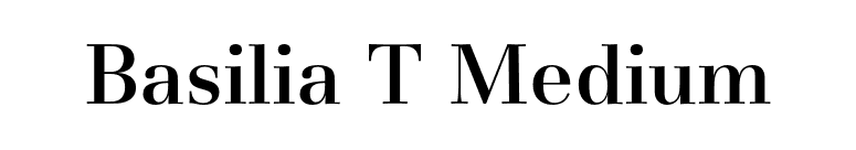 Basilia T Medium font preview