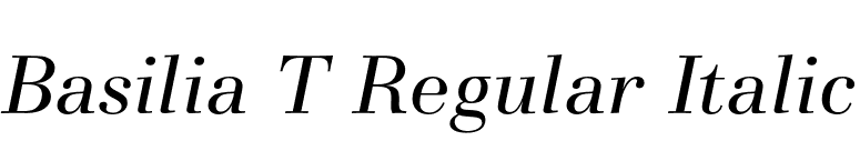 Basilia T Regular Italic font preview