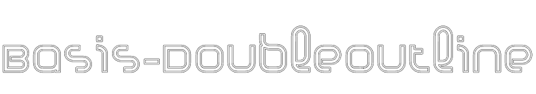 Basis-DoubleOutline font preview