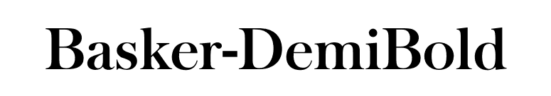 Basker-DemiBold font preview
