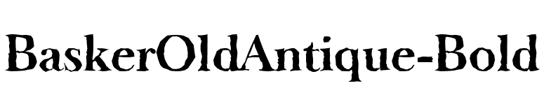 BaskerOldAntique-Bold font preview