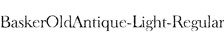 BaskerOldAntique-Light-Regular font preview