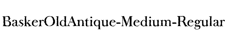 BaskerOldAntique-Medium-Regular font preview