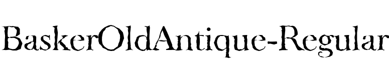 BaskerOldAntique-Regular font preview