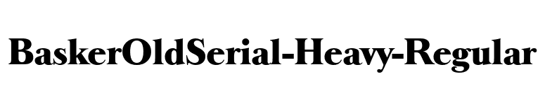 BaskerOldSerial-Heavy-Regular font preview
