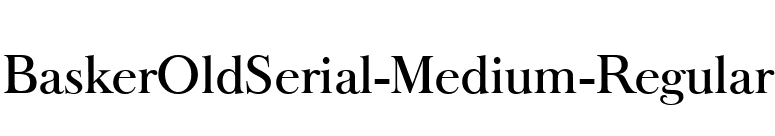 BaskerOldSerial-Medium-Regular font preview
