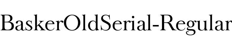BaskerOldSerial-Regular font preview