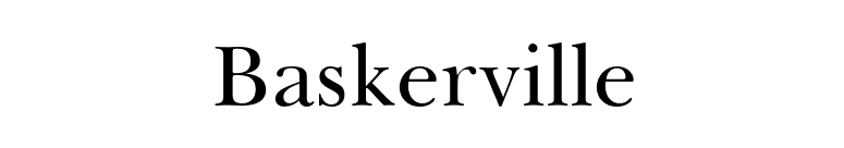Baskerville font preview